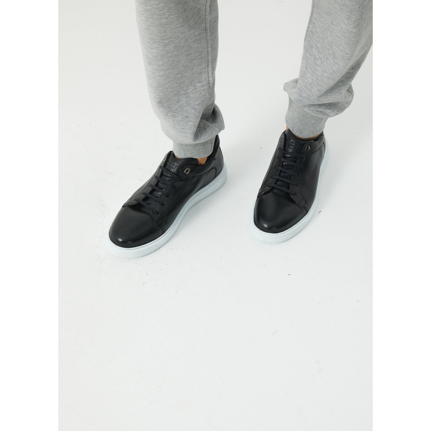 Black Leather Sneakers